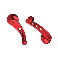 Autotecnica Universal Billet Aluminium Window Winders 12mm Shaft Anodised Red 80/31