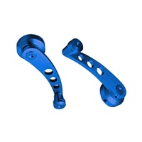 Autotecnica Universal Billet Aluminium Window Winders 12mm Shaft Anodised Blue 80/32