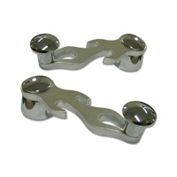 Autotecnica Universal 'Flames' Billet Aluminium Window Winders 12mm Shaft Polished 80/34