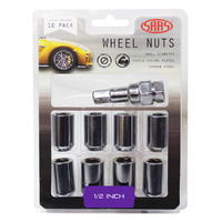 SAAS Wheel Nuts S/D Int Hex 1/2 Inc Key Chr 10Pk 8330110