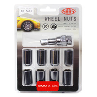 SAAS Wheel Nuts S/D Int Hex 12 x 1.25 Inc Key Chr 10Pk 8330510