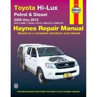 Haynes workshop manual book for Toyota Hilux TGN GGN KUN 2.7 3.0 4.0 2005-2015 92738