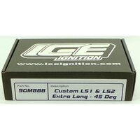 Crow Cams Ice Ignition Leads LS1 LS2 9mm Pro 50mm Longer for High Covers 45deg + Ends Set 9GM888