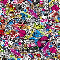 Autotecnica Sticker Bomb Flyboy Vinyl Car Wrap 152x100cm A0009