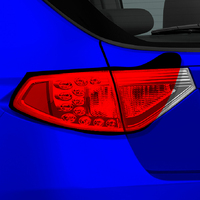 Autotecnica Taillight Brake Light Protection Film Vinyl Red A1665