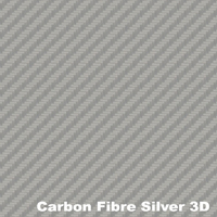Autotecnica Silver 3D Carbon Fibre Look Vinyl Car Wrap 20x213cm A26199S
