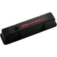 ACDelco Valve Covers Tall Cast Aluminium Black Wrinkle Chevrolet Logo Chevrolet Small Block Pair