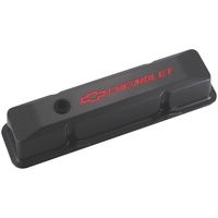 ACDelco Valve Covers Tall Die-Cast Aluminium Carbon Fiber Finish Bowtie Emblem Chevrolet Small Block Pair
