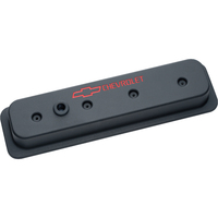 ACDelco Valve Covers Tall Cast Aluminium Black Wrinkle Chevrolet Logo Centerbolt Chevrolet Small Block Pair