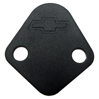 ACDelco Fuel Pump Block-Off Plate Steel Black Crinkle Bowtie Logo Chevrolet Big Block Each