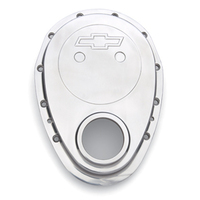ACDelco Chevrolet Bowtie Emblem Die-Cast Timing Chain Cover. Polished. Chevrolet S/B 1965-90.