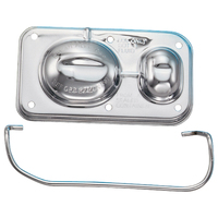 ACDelco Master Cylinder Cover Steel Chrome Single Bail Rectangular 5 in. x 2.375 in. GM Each