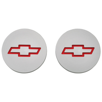 ACDelco Freeze Plug Insert Bowtie Emblem GM Licensed Red Pair