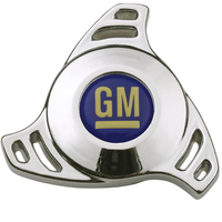 ACDelco Air Cleaner Wing Nut Small Tri-Bar Spinner GM Logo Chrome/Blue 1/4 in.-20 and 5/16 in.-18 Threads Each