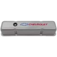 ACDelco Valve Covers Tall Steel Metallic Gray Chevrolet Bowtie Emblem Chevrolet Small Block Pair