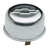 ACDelco Valve Cover Breather Push-On Round Steel Chrome Bowtie Emblem Each