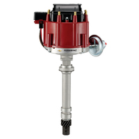 ACDelco Distributor HEI Vacuum Mechanical Advance Coil Steel Gear Red Cap GM Licensed Chevrolet V-8 Each