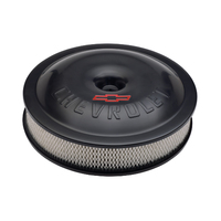 ACDelco Air Filter Assembly Super-Light Aluminium Round Black Bowtie Emblem 14 in. Diameter 3 in. Tall Each