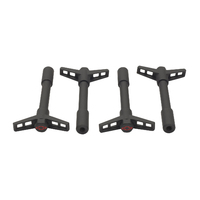 ACDelco Valve Cover Wing Nuts Black Crinkle Bowtie Emblem On Top 1/4 in.-20 4.25 in. Long Set of 4