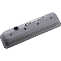 ACDelco Valve Cover Cast Aluminium Gray Crinkle Raised Chevrolet Logo Chevrolet Small Block Pair