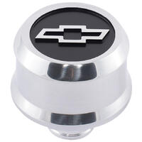 ACDelco Valve Cover Breather Slant Edge Aluminium Push-in Round Polished Recessed Black Field Bowtie Emblem 2.500 in. Diameter 1.220 in. Hole Size Eac