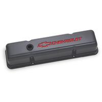 ACDelco Valve Covers Steel Shark Gray Chevrolet Bowtie Logo Chevrolet Small Block Pair