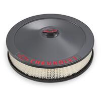 ACDelco Air Filter Assembly 14 in. Diameter Round Steel Shark Gray Chevrolet Logo 3 in. Filter Height Each