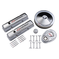 ACDelco Engine Dress-Up Kit Chrome Tall Valve Covers/Air Cleaner/Timing Cover/Breather Chevrolet Small Block Kit