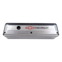 ACDelco Valve Covers 2-Piece Die-Cast Aluminium Tall Recessed Chevrolet / Bowtie Logos Polished Small Block Pair