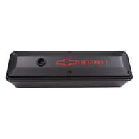 ACDelco Valve Covers 2-Piece Die-Cast Chevrolet and Bowtie Emblem Black Crinkle Tall with Baffle Pair