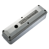 ACDelco Valve Covers 2-Piece Die-Cast Raised Chevrolet and Bowtie Emblem Polished Tall Baffled Chevrolet Small Block Pair