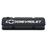 ACDelco Valve Covers Cast Aluminium Black Powdercoat Tall Chevrolet Bowtie Emblem Chevrolet Small Block Pair