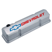 ACDelco Valve Covers Aluminium Gray with Red and Blue Logo Tall Chevrolet Small Block Pair