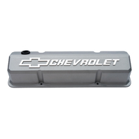 ACDelco Valve Covers Aluminium Gray Crinkle Tall Chevrolet Bowtie Emblem Chevrolet Small Block Pair