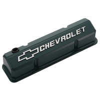 ACDelco Valve Covers Slant-Edge Tall Perimeter Bolt Mounting Style Green Bowtie Emblem Chevrolet Small Block Pair