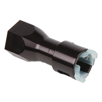 Aeromotive Fitting AN Quick Connect Straight -6 AN Female O-Ring to 5/16 in. OEM Fuel Line Aluminium Black Anodized Each
