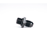 Aeromotive Fitting Adapter Straight Aluminium Black Anodized -4 AN Male Threads -4 AN Male O-ring Each