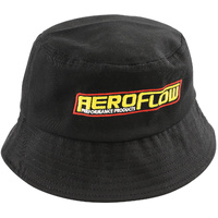 Aeroflow Large Bucket Hat Black with Aeroflow Logo