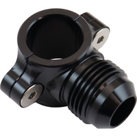 Aeroflow Clamp On Hard Line to Male AN Adapter 1/2" to -8AN Black Finish