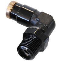 AF123-02BLK - 1/8" NPT 90 DEGREE TO 3/16"