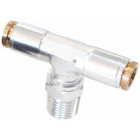 AF125-04S - 1/4" NPT TEE 120 SERIES NYLON
