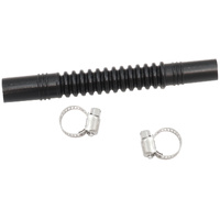 Aeroflow In-Tank Conversion 5/16" to 3/8" Flexible Nylon Fuel Hose - 100mm Length - Corrugated Design, includes two stainless steel clamps