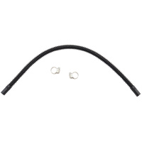 Aeroflow In-Tank 3/8" (10mm) Flexible Nylon Fuel Hose - 350mm Length - Corrugated Design, includes two stainless steel clamps