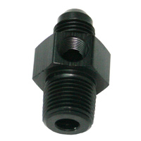 AF139-06-04BLK - MALE 1/4"NPT TO -6AN 1/8" PORT