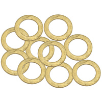 Aeroflow Metric Brass Crush Washers M12 12mm ID 18mm OD 10 Pack AF181-12