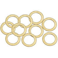Aeroflow Metric Brass Crush Washers M14 14mm ID 20mm OD 10 Pack AF181-14