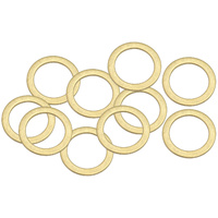 Aeroflow Metric Brass Crush Washers M16 16mm ID 22mm OD 10 Pack AF181-16