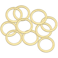 Aeroflow Metric Brass Crush Washers M18 18mm ID 24mm OD 10 Pack AF181-18