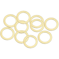 Aeroflow Metric Brass Crush Washers M22 22mm ID 30mm OD 10 Pack AF181-22