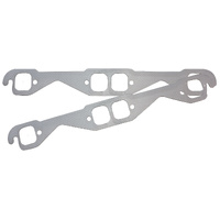 Aeroflow Graphite Exhaust Gasket Set - Suit Small Block Chevy 1.50" x 1.56" Port